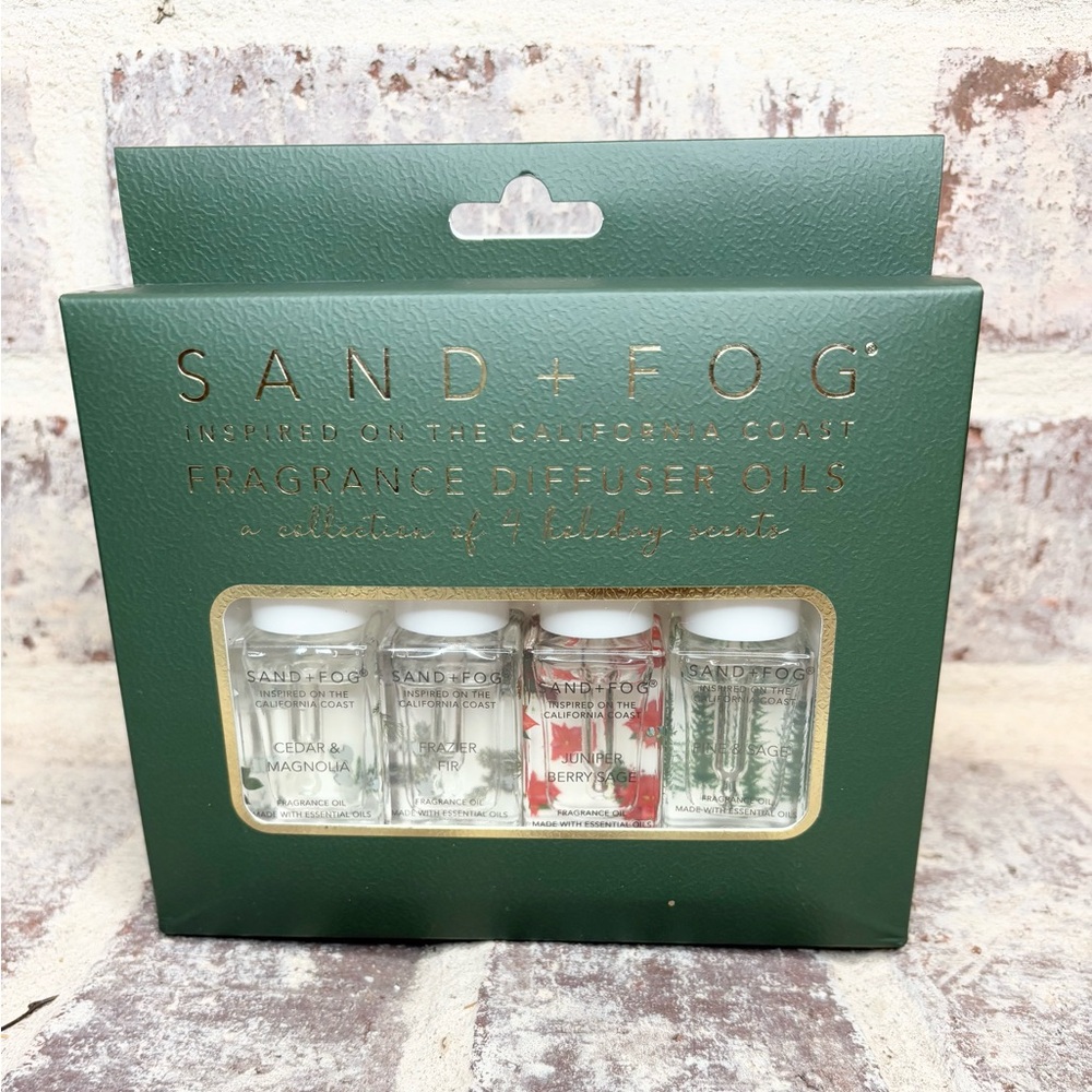 Sand + Fog Fragrance Diffuser Oil Set of 4 NIB Winter Scents
